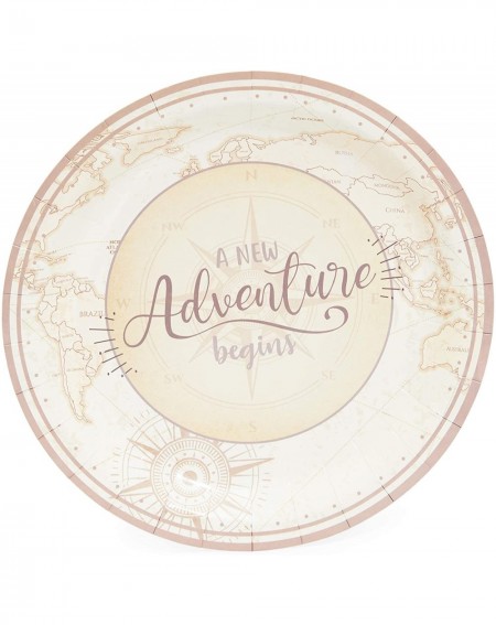 Tableware A New Adventure Begins Paper Plates for Baby Showers (9 in- 80 Pack) - CO18Y43927I $19.17