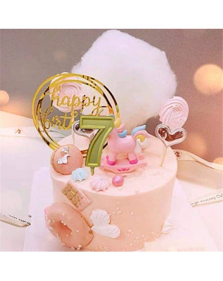 Cake Decorating Supplies Birthday Candles Wedding Anniversary Celebration Party Number Cake Candle with Hppy Birthday Ins Top...