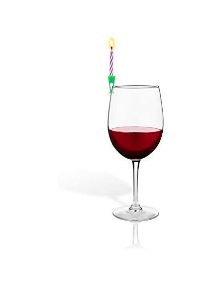 Cake Decorating Supplies Birthday Candles for Drinks - 15 Colored Candles and Clips - Happy Birthday Cake Candles with Holder...