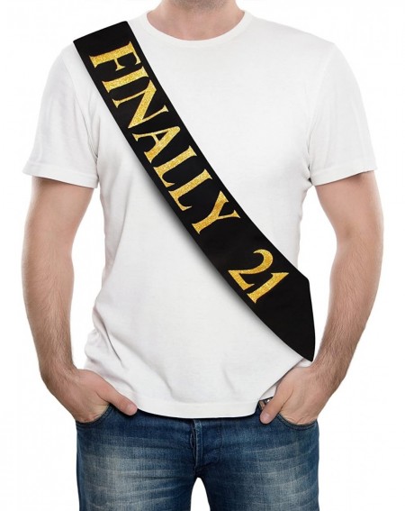 Adult Novelty Finally 21 Sash - Birthday Sash & Hilarious Birthday Gag Gift for Men and Women & Retirement Parties. Fits All ...