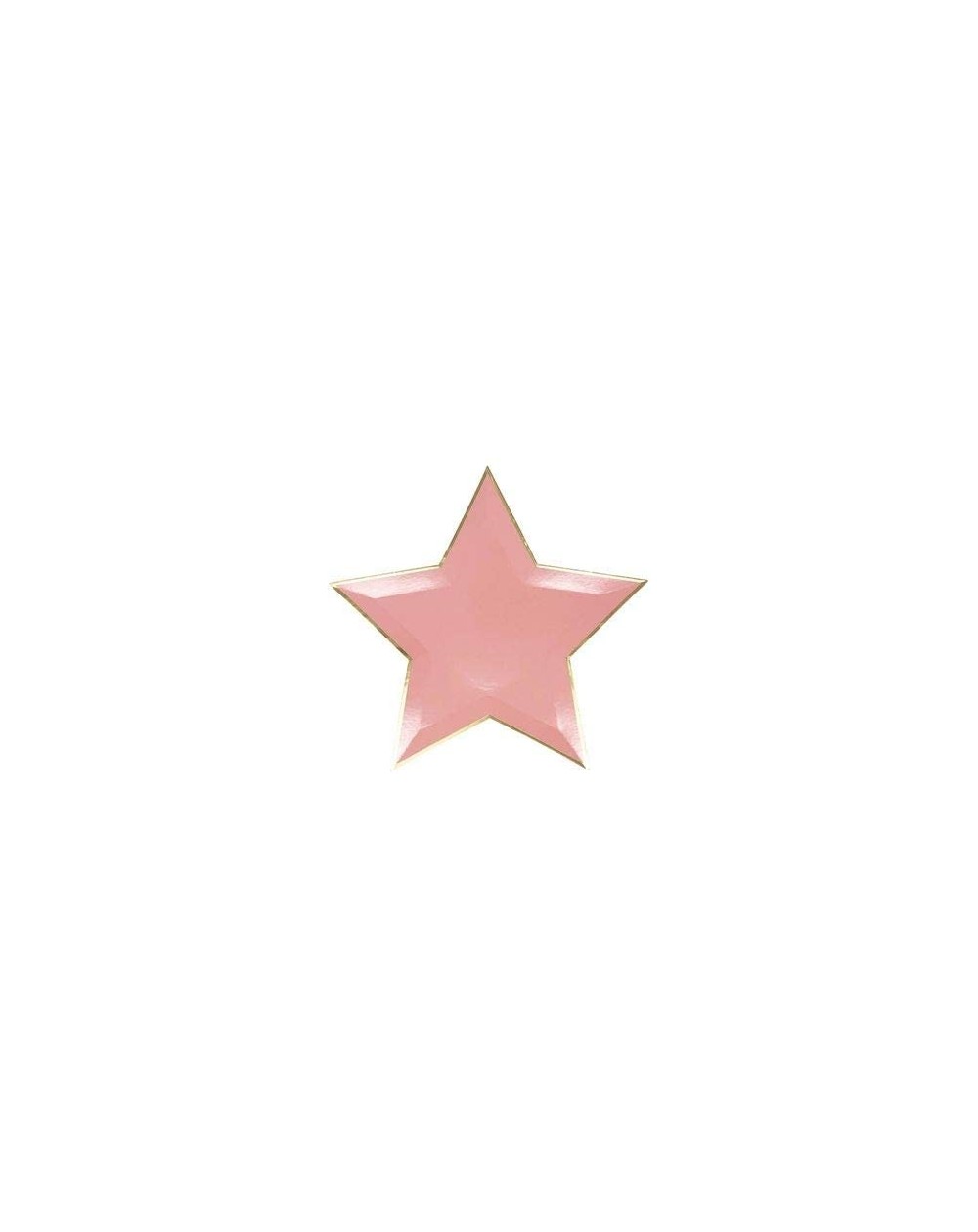 Tableware Star Shaped Decorative Paper Plates 10in (24pcs) - Pink with Gold Foil Trim - Tableware for Birthday Parties- Baby ...