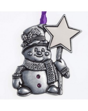 Ornaments Personalized Pewter Birthstone Snowman Ornament- February - February - CG18LNMWWMS $11.89