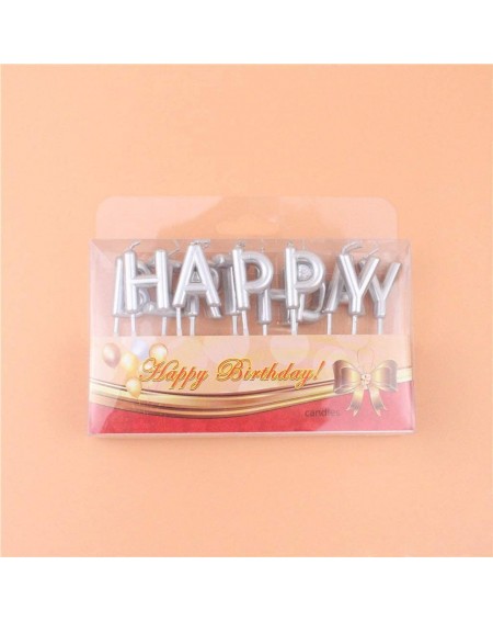 Cake Decorating Supplies Exquisite Happy Birthday Letter Candle Cake Topper for Adult Children Party Birthday Cake Decoration...