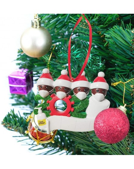 Ornaments 2020 Christmas Party Decorations Kit Creative Gift Survivor of 1-7 Members Ornaments1-3PC(1PC-4People-AX-Multi) - B...
