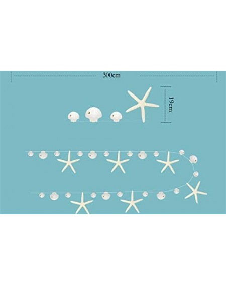Banners & Garlands Starfish and Seashell Paper Garlands Hanging Kit for Ocean Coastal Nautical Party Decorations- Under The S...