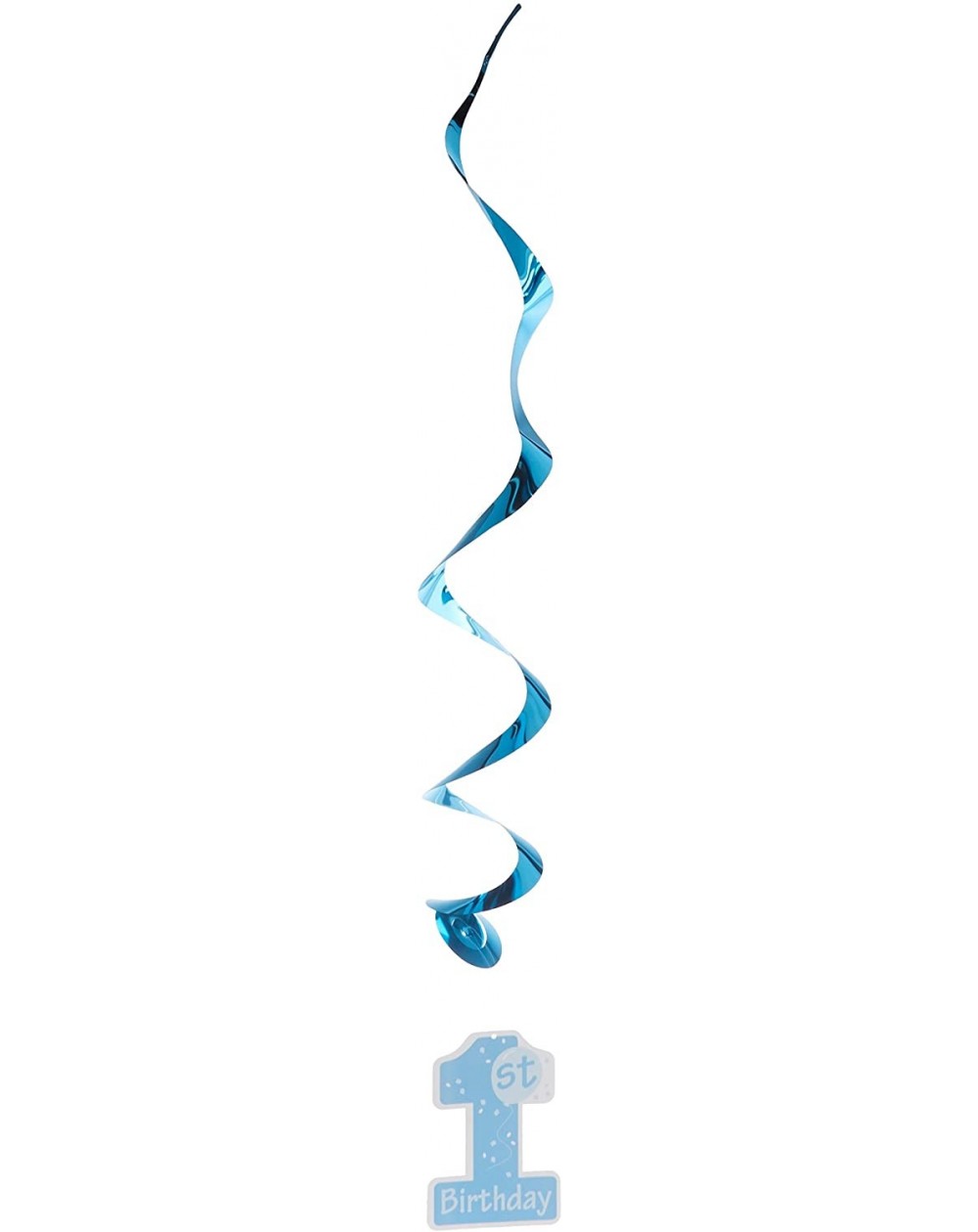 Streamers 1st Birthday Whirls (blue) (5/Pkg) - CO1167B26KP $11.67