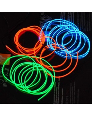 Rope Lights Neon Light EL Wire Kit Portable Glowing Strobe Lights DIY Kit with AA Battery Inverter for Halloween Christmas Pa...