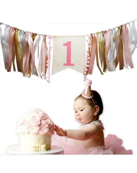 Banners & Garlands Shop Pink Princess Style Tutu 1st Birthday High Chair Banner First Birthday Party Supplies - CY18TG5CXT4 $...
