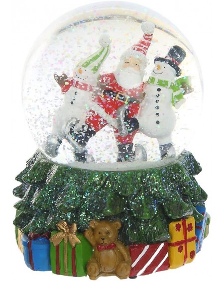 Snow Globes Glass Snow Globe Polystone Water Globe with Music. - Santa and Snowman - CZ18C4SA9QD $48.76