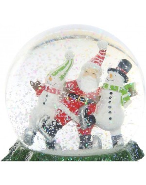 Snow Globes Glass Snow Globe Polystone Water Globe with Music. - Santa and Snowman - CZ18C4SA9QD $18.96