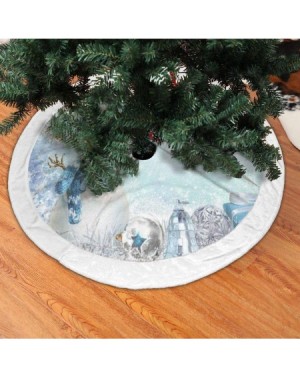 Tree Skirts Family Elegant Faux Fur Christmas Tree Skirt Mat Festival Christmas Winter Snowman Snowflake Inspiring Xmas Tree ...