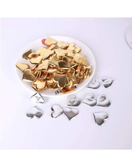 Confetti 200 Pcs Gold Confetti Sponge Hearts- Glitter Heart Shape Petals for Valentine's Decor- Wedding Decor- DIY Table Conf...
