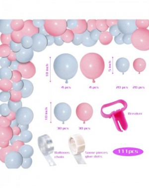 Balloons Blue Pink Balloons Garland Arch Kit- 16Ft Long Baby 110pcs Pink and Baby Blue Balloons for Gender Reveal Party- He o...