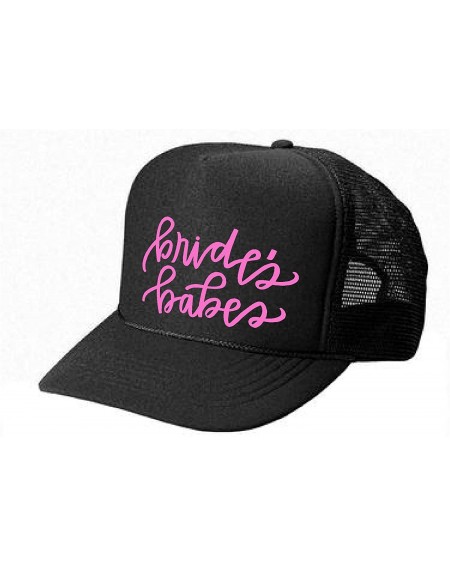 Hats Wedding Bridal Party hat - Bride's Babes - Bachelorette Party - Black-pink Print - CI185596DUM $28.79