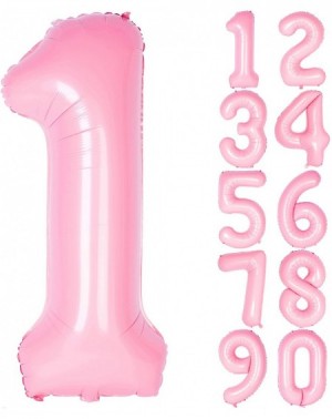 Balloons 40 Inch Pink Numbers 0-9 Birthday Party Decorations Helium Foil Mylar Number Balloon (Balloon 1- Pink) - Pink 1 - CG...