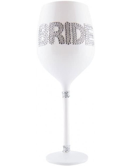 Adult Novelty Bride Sparkly Wine Glass-Perfect Bachelorette Party Gift!!! - CY12LHS5YV5 $32.57