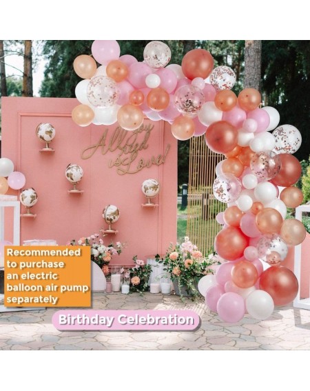 Balloons Balloon Arch Kit Garland Decorations - 104 pcs Latex Pink Rose Gold Confetti Balloons 16ft- Oh Baby Theme- Bridal Sh...