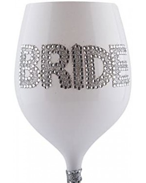 Adult Novelty Bride Sparkly Wine Glass-Perfect Bachelorette Party Gift!!! - CY12LHS5YV5 $18.29