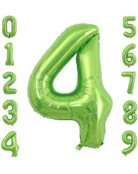 Balloons Number 4 Balloon Helium Foil Mylar- 40 Inch- Green - Green 4 - CH18XLGTCC5 $8.11