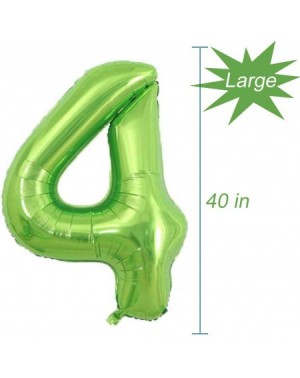 Balloons Number 4 Balloon Helium Foil Mylar- 40 Inch- Green - Green 4 - CH18XLGTCC5 $8.11