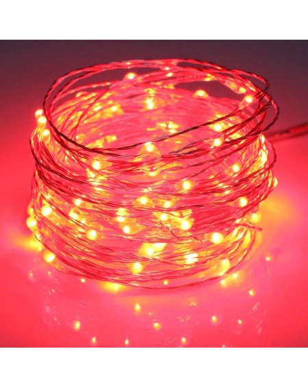 Outdoor String Lights Dimmable LED String Lights- Plug in Touch Control 33FT 100 LEDs Silver Copper Wire Decorative Starry Fa...