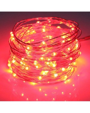 Outdoor String Lights Dimmable LED String Lights- Plug in Touch Control 33FT 100 LEDs Silver Copper Wire Decorative Starry Fa...