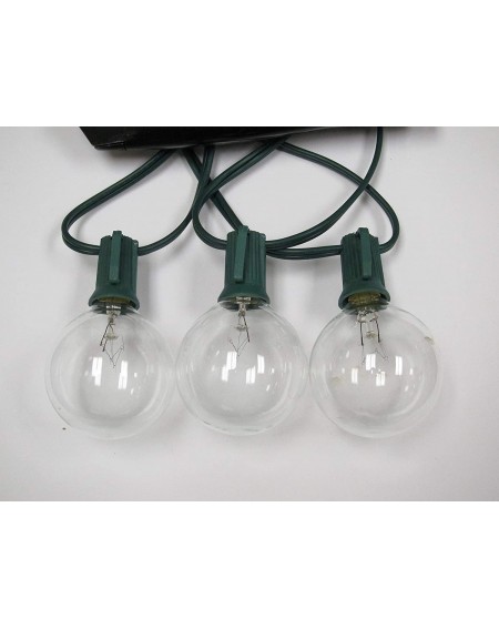 Outdoor String Lights Clear Globe String Lights Set of 25 G40 Bulbs- Perfect for Patio- Gardens- Gazebos- Weddings- Indoor/Ou...