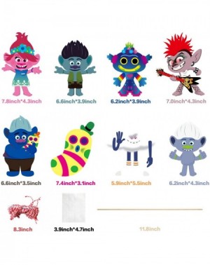 Party Favors 48Pack Trolls Party Themed DIY Art Craft Home Decor Cardboard Birthday Party Favor Decorations Party Games Baby ...