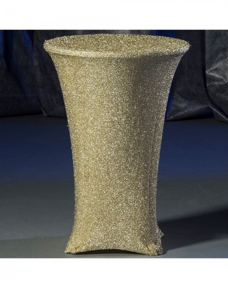 Tablecovers Cocktail Table Slipcover (Gold Sparkle) Party Supplies Decorations - Gold - CU182SNGN2W $20.25