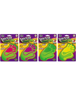 Party Favors Jumbo Giant Sticky Hand for Kids Stretchy Snap Toys (Pack of 4) Great Sticky Hands Party Favors Birthday Toy Sup...