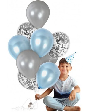 Balloons Silver Light Blue Balloons Silver Confetti Balloons 44 Pack Winter wonderland Decorations for Elephant Baby Shower B...