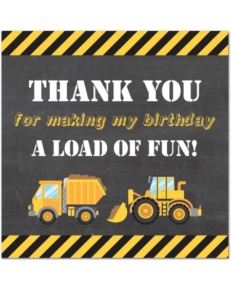 Favors 40 cnt Construction Thank You Labels - Load of Fun Birthday Thank You Favor Sticker Labels - CX18YUMYW33 $10.48