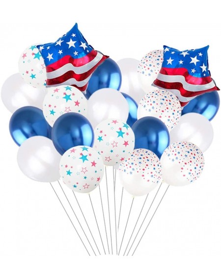 Balloons 22 Pack American Flag Balloon- Red White and Blue Latex Balloon Fits Independence Day 4th July- Patriotic - 22 Pack ...