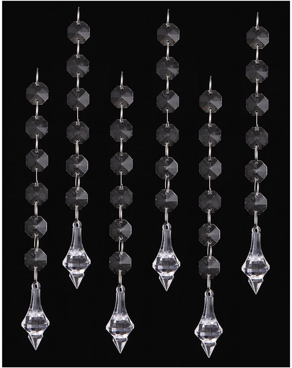 Banners & Garlands Style 30PCS Acrylic Crystal Beads Garland Chandelier Hanging Wedding Party Celebration Decor (Style 11) - ...