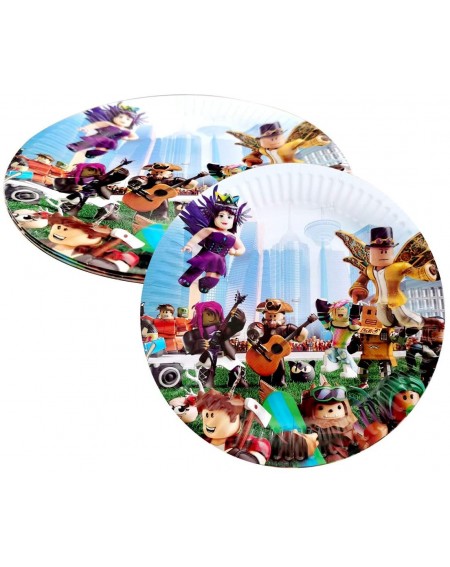 Party Packs Video Game Birthday Party Supplies-Includes 20 Paper Plates - 20 Napkin - 1 Table Cloth Serves 20 Guest - CQ19K53...
