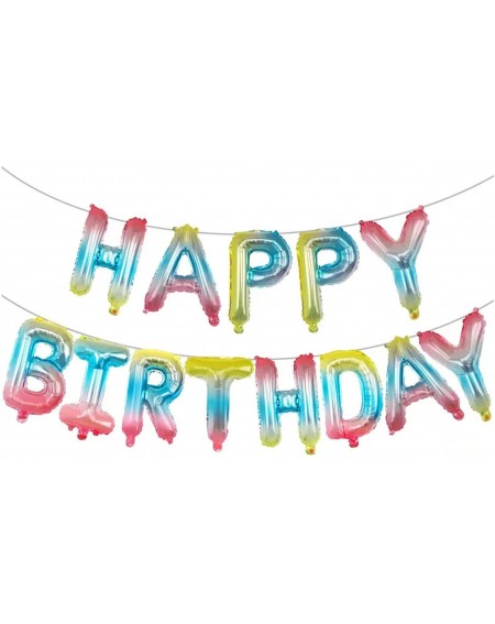 Balloons Rainbow Happy Birthday Balloon Letters - Large- 16 inch - Rainbow Happy Birthday Foil Letter Balloons - Colorful Gra...