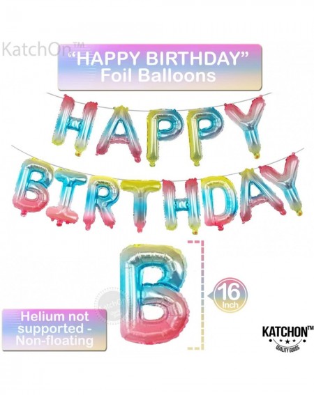 Balloons Rainbow Happy Birthday Balloon Letters - Large- 16 inch - Rainbow Happy Birthday Foil Letter Balloons - Colorful Gra...