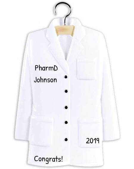 Ornaments Personalized Lab Coat Christmas Tree Ornament 2020 - Laboratory Uniform on Hanger Study Scientist Practitioner Phys...