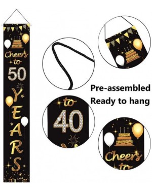 Banners 2 Pcs Birthday Party Decorations Years Banner Party Decorations Welcome Porch Sign for Years Birthday Supplie( 40th B...