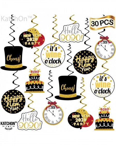 Banners Happy New Year Hanging Swirls - Pack of 30 - New Years Eve Party Supplies 2020 - New Year Party Decorations 2020 - Gr...
