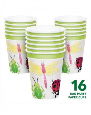 Party Tableware Insect Party Supplies - Bug Party Paper Beverage Cups 9 Ounce (Serves 16) - Bug Party Paper Beverage Cups 9 O...