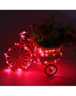 Outdoor String Lights String Lights Battery Powered 33Ft 100 LED Color Changing Decorative Fairy Lights 8 Modes Dimmable Wate...