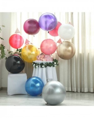 Balloons 2 Pack 18" Black Reusable Round Sphere Vinyl Balloons UV Protected Balloons for Weddings Parties Events - Black - CB...