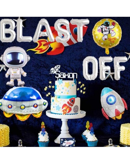Balloons Blast Off Balloons- Outer Space Birthday Party Decorations- Galaxy Astronaut Space Man Robot UFO Back to the Moon Th...