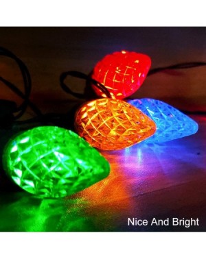 Indoor String Lights Colored Led Christmas Lights- 16FT 30 LED C7 Strawberry String Lights Battery & USB Powered for Outdoor-...