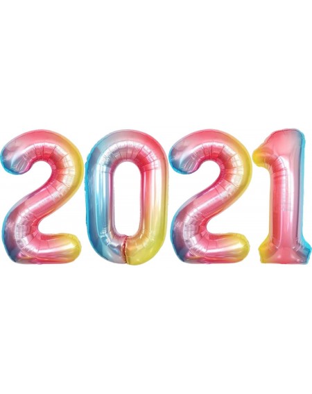 Balloons 2021 Balloons Rainbow for New Years Eve Decorations - Large- 40 Inch - New Years Balloons for New Years Eve Party Su...