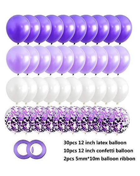 Balloons 40PCS Purple Gradient Balloons 12 inch Confetti Balloons & Latex Balloons for Wedding Baby Shower Birthday Carnival ...