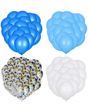 Balloons Blue White Balloons Set 80 Packs with Latex Confetti Balloons for Baby Shower Birthday Party Decorations Supplies - ...