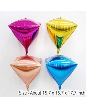 Balloons 4Pcs Diamond Shape Foil Balloon for Birthday Bridal Shower 4 Colors for Photobooth Backdrop Bachelorett - Diamond Fo...