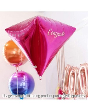 Balloons 4Pcs Diamond Shape Foil Balloon for Birthday Bridal Shower 4 Colors for Photobooth Backdrop Bachelorett - Diamond Fo...